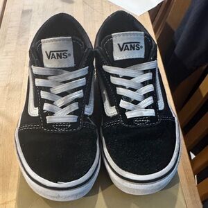 Vans Kids Classic Black and White Sneakers